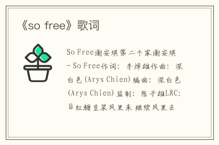 《so free》歌词