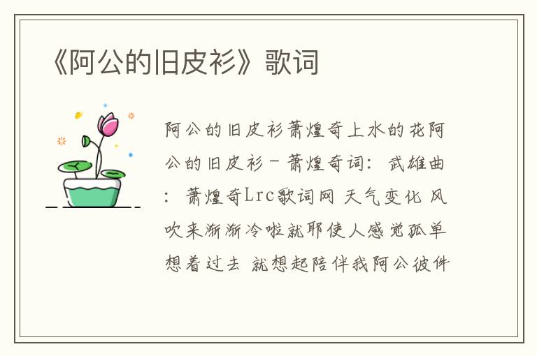 《阿公的旧皮衫》歌词