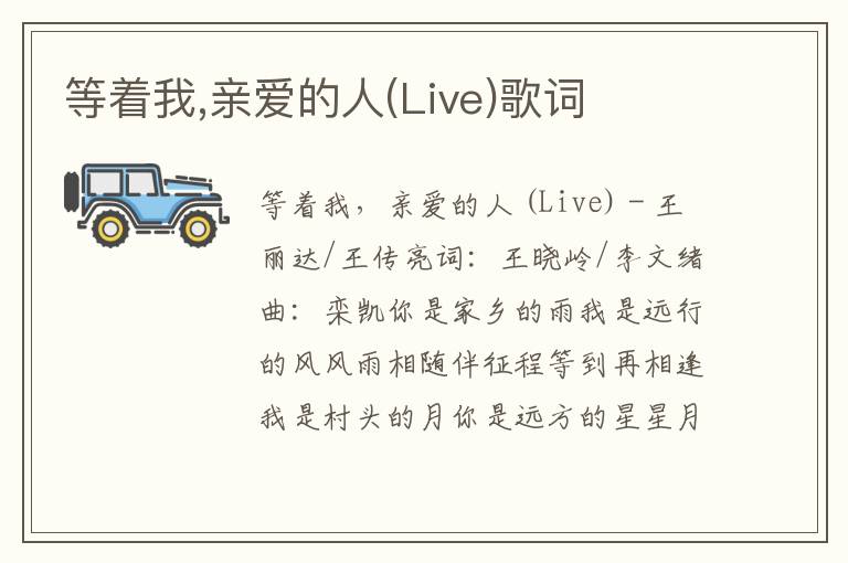 等着我,亲爱的人(Live)歌词