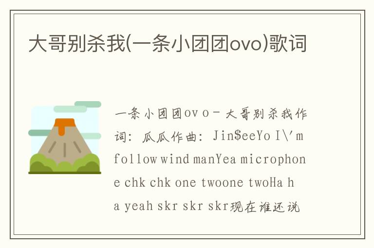 大哥别杀我(一条小团团ovo)歌词