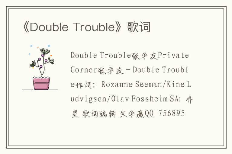 《Double Trouble》歌词