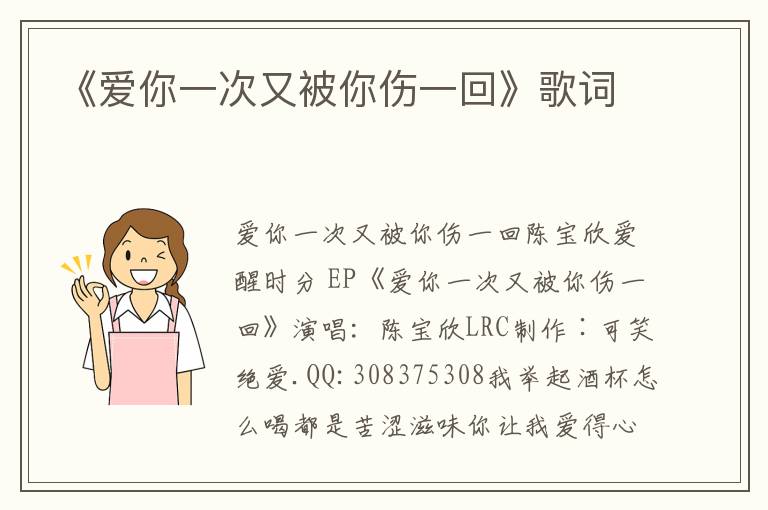 《爱你一次又被你伤一回》歌词