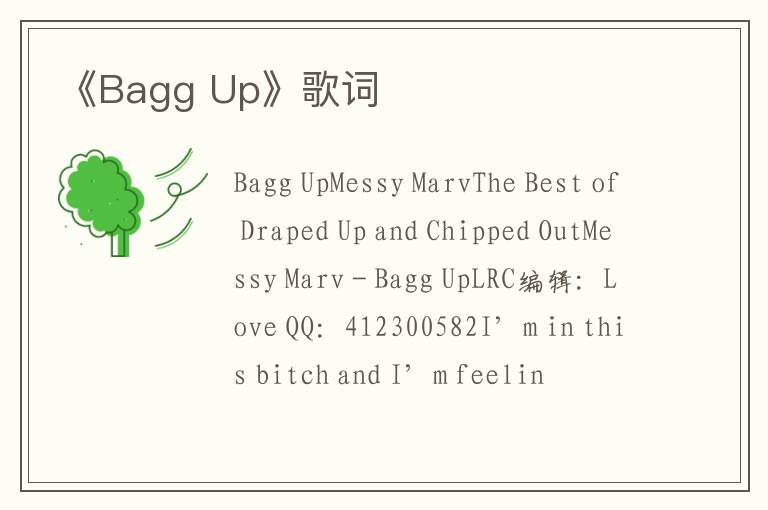 《Bagg Up》歌词