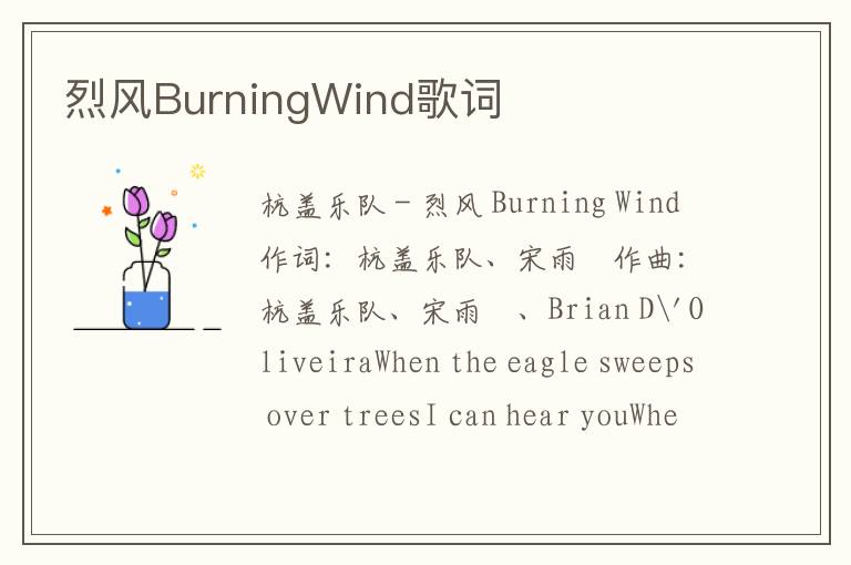 烈风BurningWind歌词