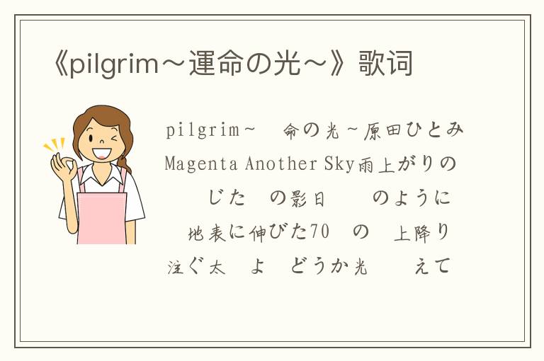 《pilgrim～運命の光～》歌词